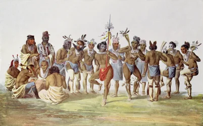 Kriegstanz der Sauks und Füchse, Illustration aus 
