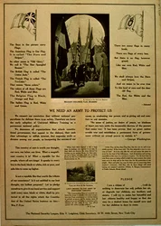Wir brauchen eine Armee, um uns zu schützen, Propagandabroschüre der National Security League, ca. 1914-18