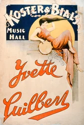 Yvette Guilbert (ca. 1869-1944) in der Koster und Bials Music Hall, New York