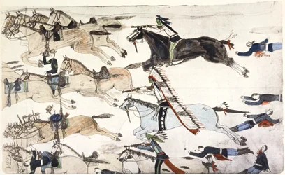 Schlacht am Little Bighorn, Montana, USA, 25.-26. Juni 1876, ca. 1900
