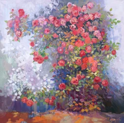 Lebendiger Rosengarten