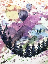 Bunte Bergballons