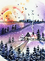 Gemütliche Winterhütte