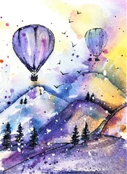 Träumerische Bergballons