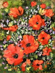 Lebendiger Mohn Garten