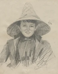 Ada Lymon (Frau mit großem Hut)