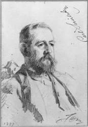 Carl Snoilsky (1841-1903), Graf, Autor, Bibliothekar, Mitglied der Schwedischen Akademie, verheiratet mit 1. Gräfin Hedvig Charlotta Amalia Piper, 2. Baronin, Autorin Ebba Fredrika Eleonora Ruuth