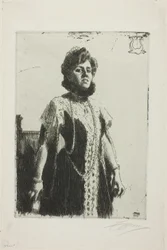Oxenstierna (Mrs. Aurore Klintberg, geb. Oxenstierna, Ganzfigur)