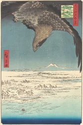 Jumantsubo-Ebene bei Fukagawa Susaki, aus der Serie Einhundert berühmte Ansichten von Edo