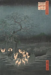 Silvester-Fuchsfeuer am Wechselbaum, Oji, ca. 1857