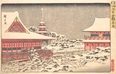 Jahresendmesse am Kinryuzan-Tempel, ca. 1836