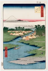 Nekozane in Horikiri, aus der Serie "Hundert Ansichten berühmter Orte in Edo"