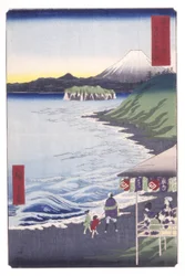 Der Sieben-Ri-Strand in der Provinz Sagami (Sagami Shichirigahama)