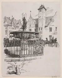 Illustration zu "Den 11. Juni" (Der Brunnen auf dem Alten Platz)