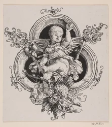 Titelblatt und Vignette zu einer Ausgabe von "Faust", München 1884