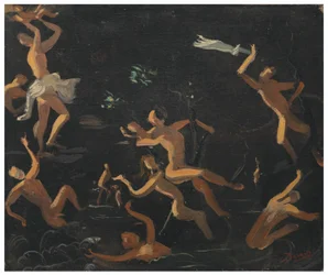 Nymphen beim Baden