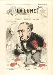 André Gill - Bonjour ! Bonsoir ! - Der rote Mond (24. Dezember 1876)
