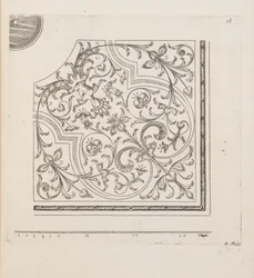 Entwurf für Parterre, aus Theatre des Plans et Jardinages, veröffentlicht 1652