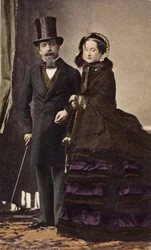 Napoleon III. und Kaiserin Eugénie, um 1865 - digitale Kolorierung
