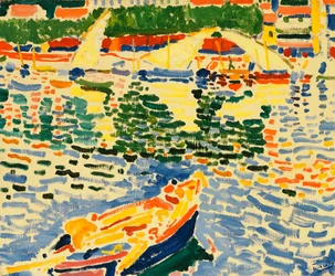 Boote im Hafen von Collioure, um 1905