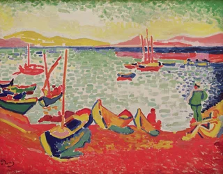 Boote im Hafen von Collioure