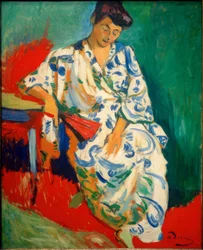Die Frau mit dem Schal, Madame Matisse im Kimono