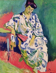 Die Frau mit einem Schal