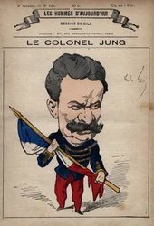 Karikatur von Oberst Théodore Jung (1833-1896) aus 