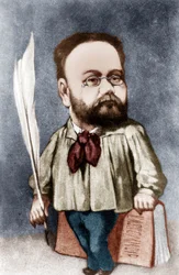 Karikatur des französischen Schriftstellers Emile Zola