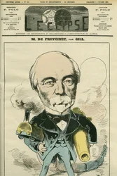 Porträt von Charles Louis de Saulces de Freycinet (1828-1923), französischer Politiker und Ingenieur. Titelblatt in "L