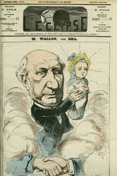 Porträt von Henri Wallon (1812-1904), französischer Historiker und Politiker, gilt als Vater der Republik. Titelblatt in „L