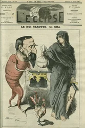 Der Karottenkönig, Napoleon III. (1808-1873), Präsident der Republik und Kaiser der Franzosen bis zur Niederlage von Sedan 1870. Titelbild in 