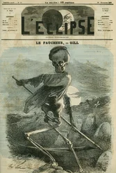Der Schnitter, eine Darstellung des Todes. Cover in „L