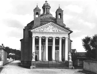 Fassade des Tempietto der Villa Barbaro, erbaut 1580-84