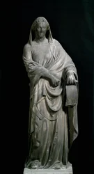 Sibylle von Tibur, vom Glockenturm. Marmorskulptur
