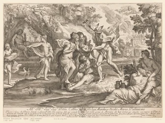 Merkur gibt Bacchus den Nymphen von Nysa