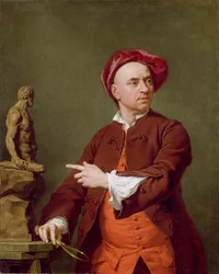 John Michael Rysbrack modelliert seine Terrakotta-Statue des Herkules, 1753