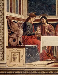Das letzte Abendmahl, Detail von Philipp und Matthäus