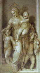 Darstellung der Nächstenliebe (Detail) aus Geschichten von St. Johannes
