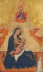 Madonna der Demut, der segnende Christus, zwei Engel und ein Stifter [Vorderseite]