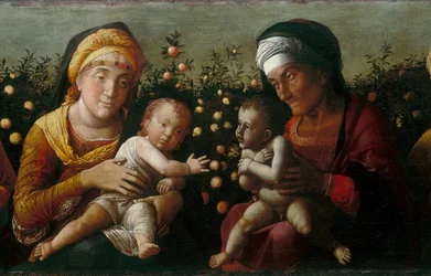 Die Heilige Familie mit den Heiligen Elisabeth, Johannes und Zacharias (Detail)