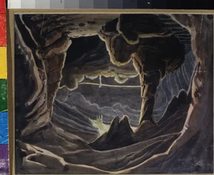 Grotte - Bühnenbildentwurf für die Oper Ruslan und Ljudmila von M. Glinka