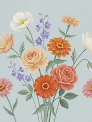 Bunte Gartenblüten