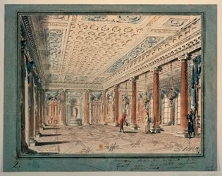 Das Innere der Eckhalle im Stroganow-Palast (Sankt Petersburg)