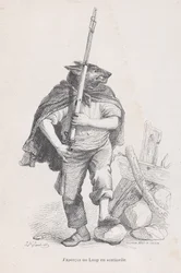 Ich sah einen Wolf Wache stehen aus Szenen aus dem privaten und öffentlichen Leben der Tiere..., ca. 1837-47