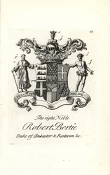 Wappen und Wappenschild des edlen Robert Bertie