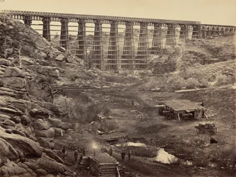 Tafel 8. Dale Creek Brücke, von oben, 1869