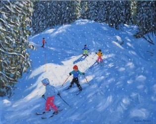 Skischule. Samoens, Grand Massif, Frankreich