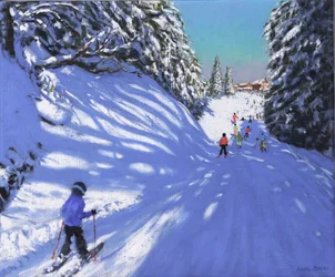 Skifahren, Samoens, Grand Massif, Frankreich