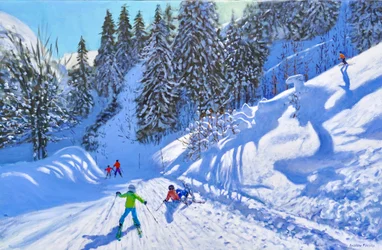 Skifahren auf der Piste, Tignes, Frankreich, 2022